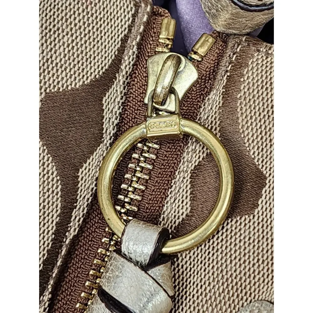 COACH Chelsea Stripe Signature Charlie SHOULDER BAG Tote Leather Stripe READ
